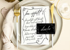 AYLA Script Wedding Menu Placecard Template Download, Hand Drawn Drinks Guest Menu Template, Editable Template Instant Download Templett