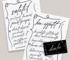 AYLA Modern Wedding Menu Placecard Template Download, Hand Drawn Driknks Guest Menu Template, Editable Template Instant Download Templett