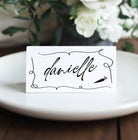 AYLA Script Meal Wedding Placecard Template Download, Hand Drawn Escort Cards Template, Editable Template Instant Download Templett