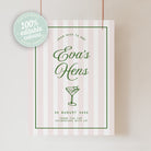 ROMY Summer Hens Party Welcome Sign Template, Hamptons Coastal Welcome, Hens Weekend, Summer Sign Decor, Instant Download Templett