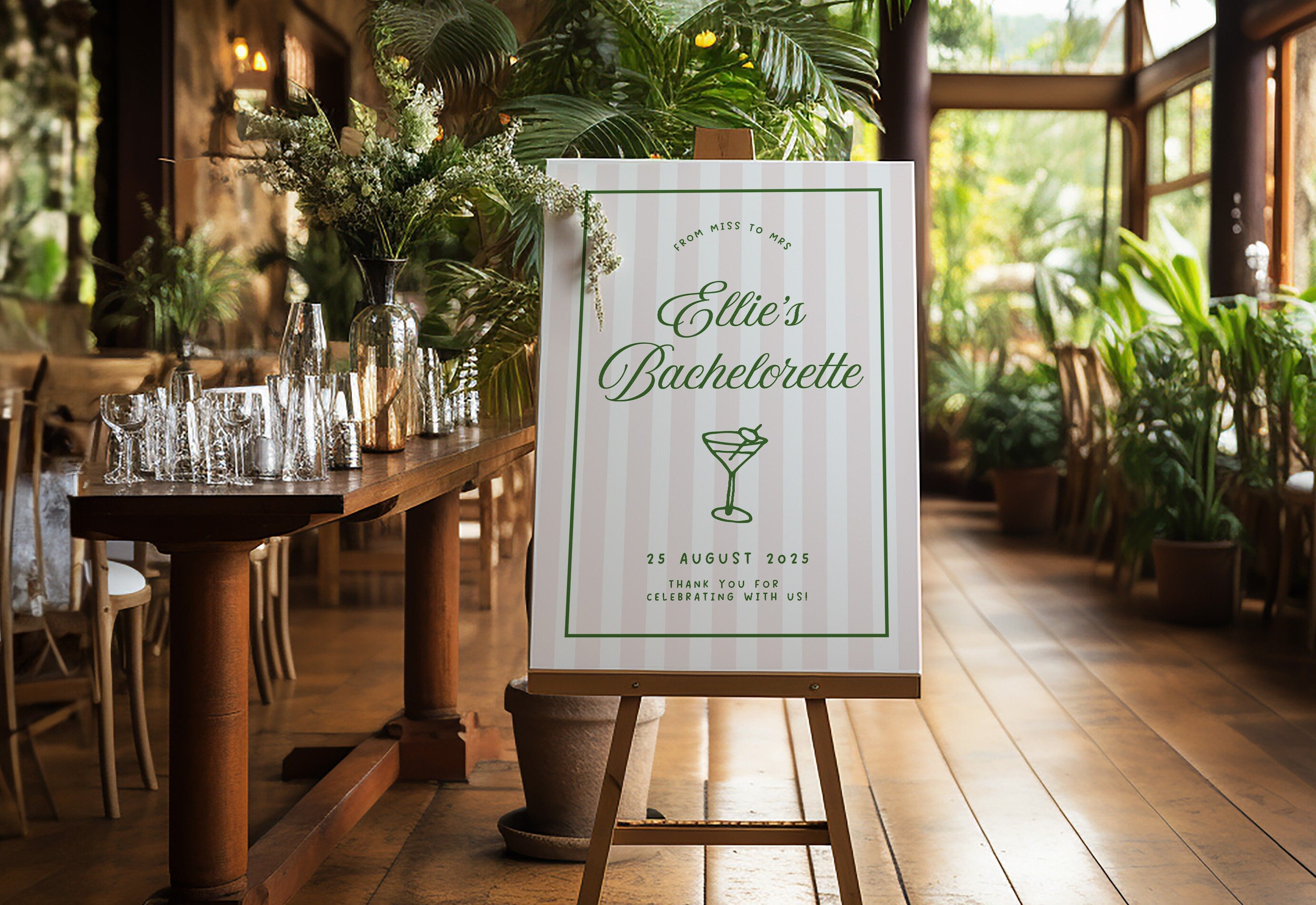 ROMY Editable Bachelorette Welcome Sign Template, Hamptons Coastal Welcome, Hens Weekend, Summer Sign Decor, Instant Download Templett