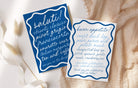 ELENI Blue Wave Wedding Menu Template, Wriggle Border Menu, Instant Download Editable Party Menu, Wriggly Bridal Shower, Templett