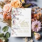 KELSY Wildflower Bridal Shower Invitation, Spring Floral Invitation, Bridal Shower Invitation template, Editable Templett Download