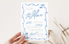 VINO Hand drawn Editable Wedding Menu template, Hand drawn scribble illustrated Fun Wedding Menu, Instant Download Templett