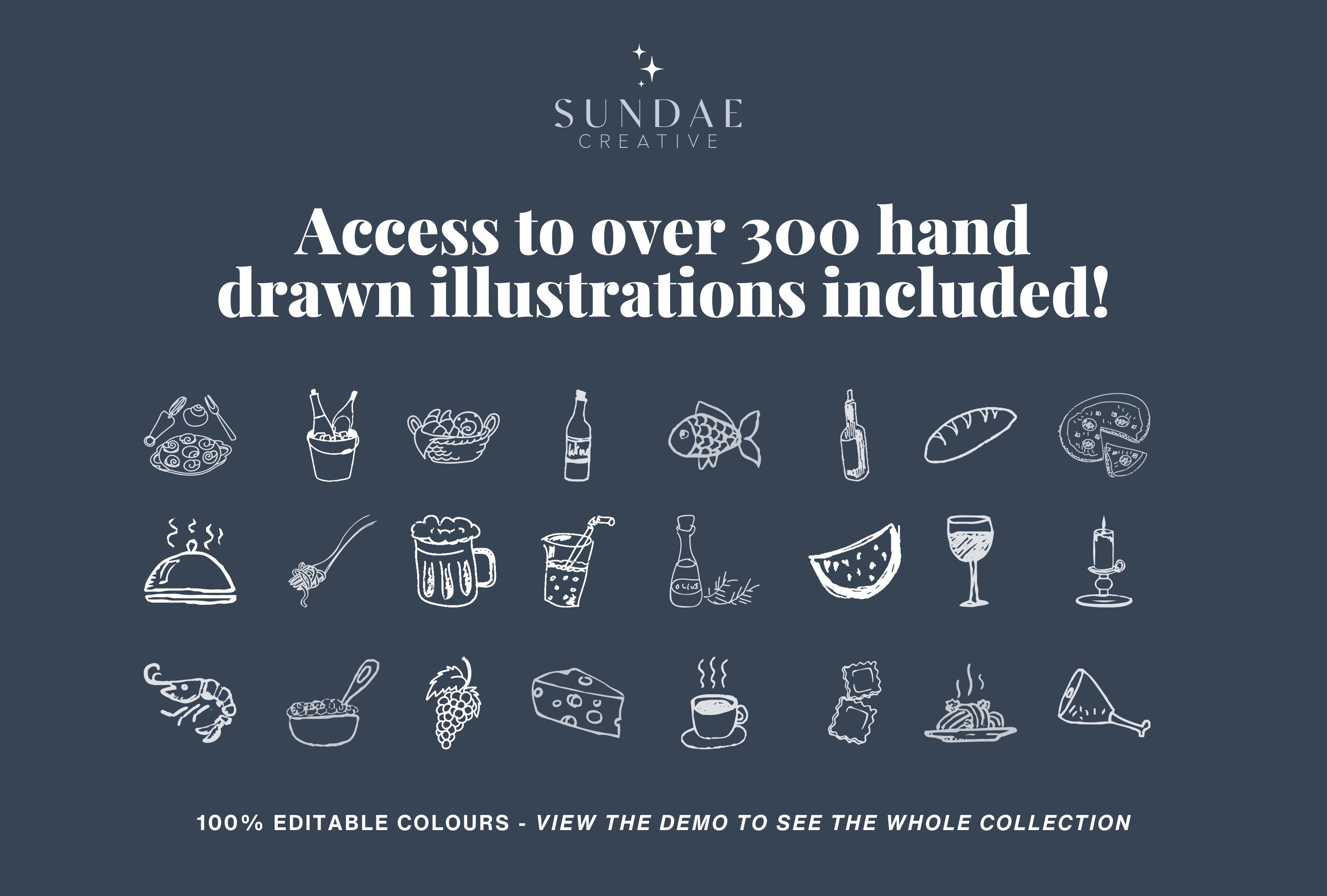 VINO Fun Wedding Menu Template | Hand-Drawn Menu Dinner Party | Food And Wine Illustrations | Instant Download Templett | Wedding Menu